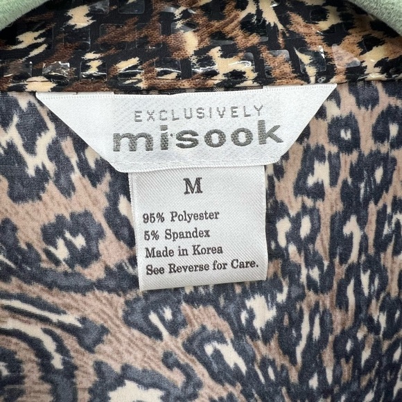 Exclusively Misook leopard print, sequent zip front jacket M - Picture 10 of 12